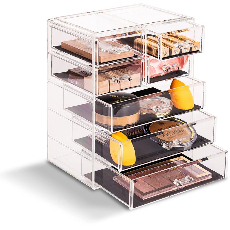 Sorbus Acrylic Makeup Organizer Set, 7-Drawer Vanity & Countertop Cosmetic Storage with Small & Wide Drawers, Clear Makeup Storage for Brushes, Lipsticks, Jewelry â€“ Holiday Gift for Women & Teens - Image 5